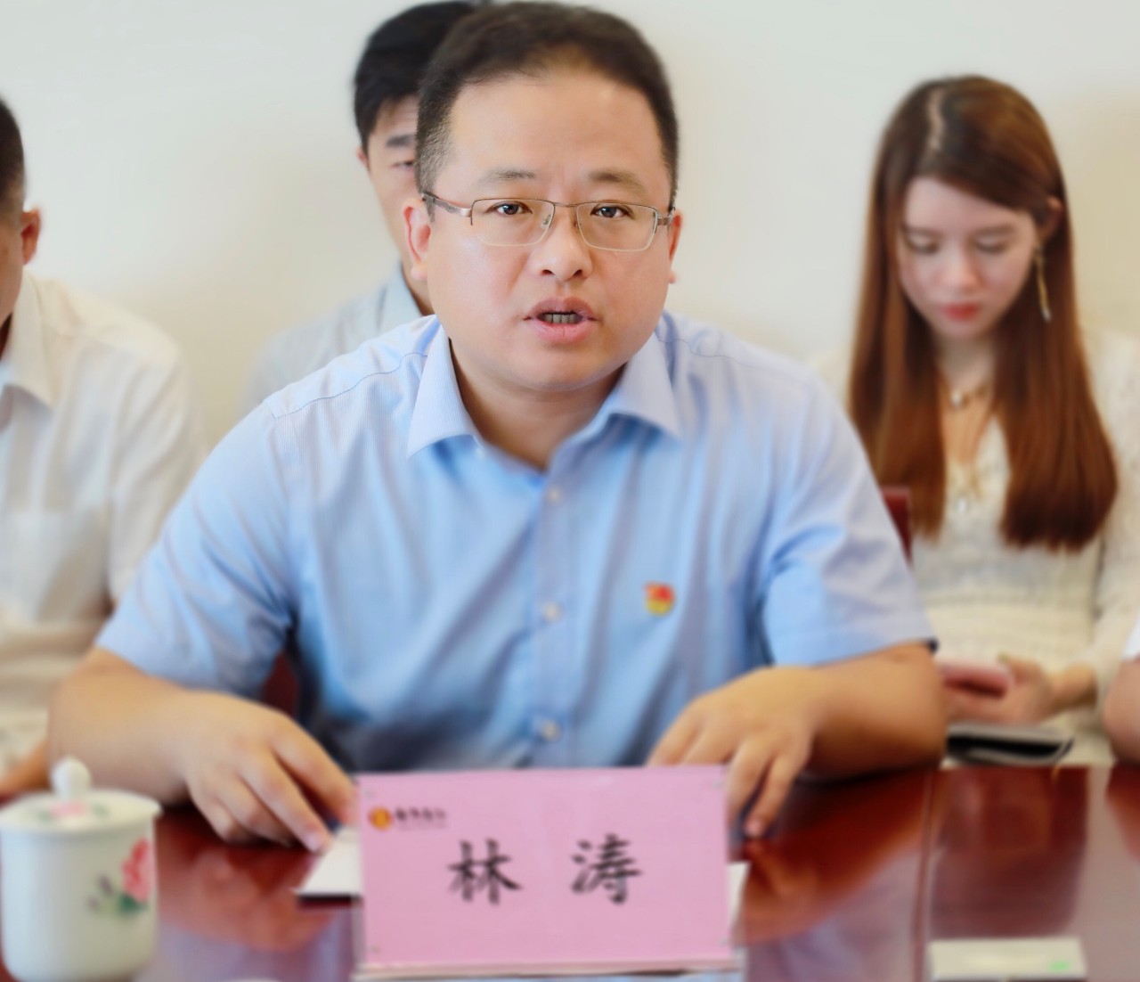 (林涛董事长作迎接巡察动员讲话)